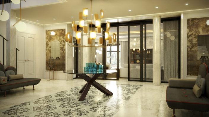 residenza privata_interior design_hall d'ingresso