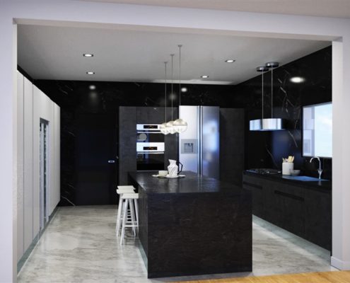 interior design_cucina black and white